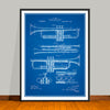 1916 Trumpet and Cornet Patent Print - UNFRAMED