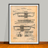 1916 Trumpet and Cornet Patent Print - UNFRAMED