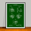1916 Antique Bait Casting Reel Patent Print - Unframed