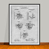 1916 Antique Bait Casting Reel Patent Print - Unframed