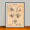 1916 Antique Bait Casting Reel Patent Print - Unframed