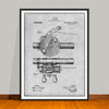 1916 Antique Fishing Reel Patent Print - Unframed