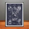 1916 Packard Hydrocarbon Motor Patent Print - Unframed