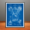 1916 Packard Hydrocarbon Motor Patent Print - Unframed