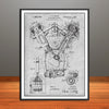 1916 Packard Hydrocarbon Motor Patent Print - Unframed