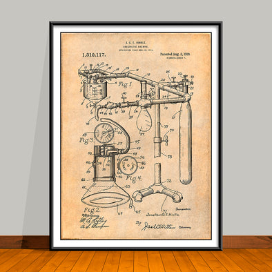 1919 Anesthetic Machine Patent Print - UNFRAMED