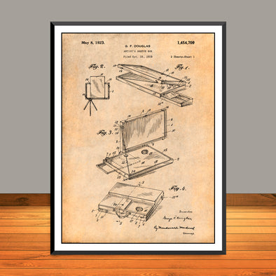 1919 Artist's Sketch Box Patent Print - Unframed