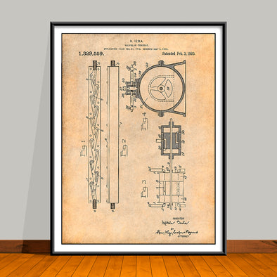 1919 Tesla Valvular Conduit Patent Print - Unframed