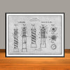 1920 Kavan Rotary Barber Pole Patent Print - Unframed