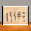 1920 Kavan Rotary Barber Pole Patent Print - Unframed