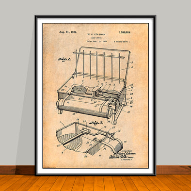 1924 Coleman Camp Stove Patent Print - UNFRAMED