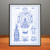 1924 Ferris Wheel Patent Print - Unframed