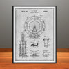 1924 Ferris Wheel Patent Print - Unframed