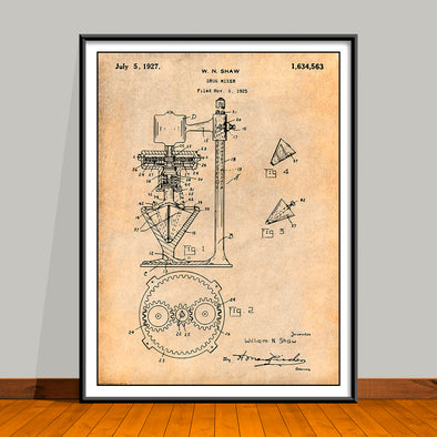 1925 Pharmacist Drug Mixer Patent Print - Unframed