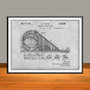 1927 Traver Roller Coaster Patent Print - UNFRAMED