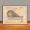 1927 Traver Roller Coaster Patent Print - UNFRAMED