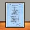 1927 Tesla Flying Machine Airplane Patent Print - Unframed