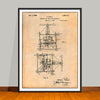 1927 Tesla Flying Machine Airplane Patent Print - Unframed