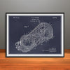 1928 Cyclone Roller Coaster Horizontal Patent Print - Unframed