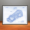 1928 Cyclone Roller Coaster Horizontal Patent Print - Unframed