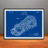 1928 Cyclone Roller Coaster Horizontal Patent Print - Unframed