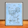 1929 Koken Barber's Chair Patent Print - UNFRAMED