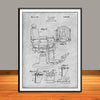 1929 Koken Barber's Chair Patent Print - UNFRAMED