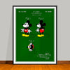 1930 Walt Disney Mickey Mouse Colorized Patent Print - UNFRAMED