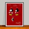 1930 Walt Disney Mickey Mouse Colorized Patent Print - UNFRAMED