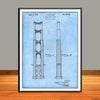 1932 San Francisco Golden Gate Bridge Patent Print - UNFRAMED