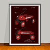 1933 Streak-O-Lite Coaster Wagon Colorized Patent Print - UNFRAMED