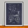1934 Kitchen Mixer Patent drawing on a blackboard background, unframed art print.