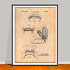 1934 Toilet Seat and Cover Patent drawing on an antique paper background, unframed art print.