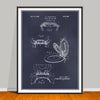 1934 Toilet Seat and Cover Patent drawing on a blackboard background, unframed art print.