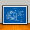 1934 Earth Moving Bulldozer Horizontal Patent Print - UNFRAMED