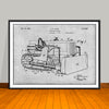 1934 Earth Moving Bulldozer Horizontal Patent Print - UNFRAMED