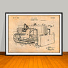 1934 Earth Moving Bulldozer Horizontal Patent Print - UNFRAMED