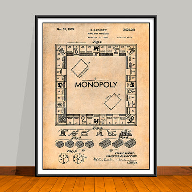 1935 Monopoly Patent Print - UNFRAMED