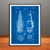 1935 Spark Plug Patent Print - Unframed