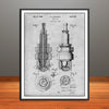 1935 Spark Plug Patent Print - Unframed