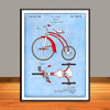 1936 Tricycle Colorized Patent Print - Unframed