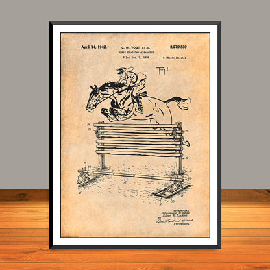 1939 Horse Training Apparatus Patent Print - Unframed