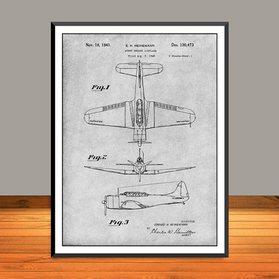 1940 Douglas SBD Dauntless Patent Print - UNFRAMED