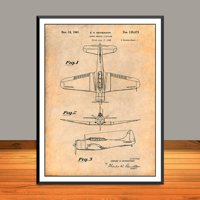 1940 Douglas SBD Dauntless Patent Print - UNFRAMED