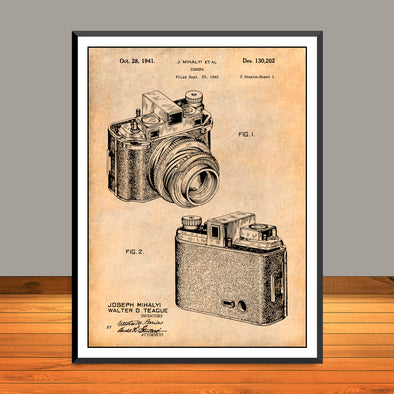 1941 Mihalyi Camera Patent Print - Unframed