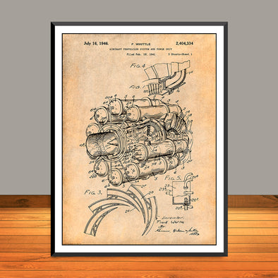 1941 Jet Engine Patent Print - UNFRAMED