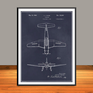 1941 Vultee A-31 Vengeance Dive Bomber Patent Print - Unframed