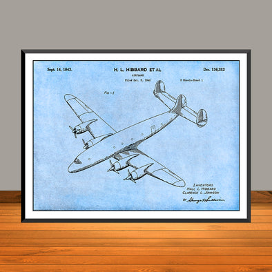 1942 Lockheed Constellation Airliner Horizontal Patent Print - UNFRAMED