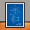 1943 Howard Hughes Military Aircraft Patent Print - UNFRAMED