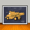 1944 Construction Dump Truck Colorized Patent Print - UNFRAMED